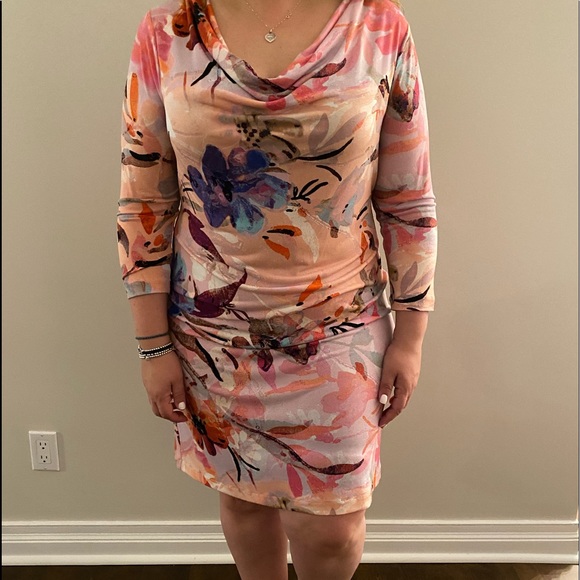 Calvin Klein Colourful Dress with Scoop Neck - Picture 7 of 7